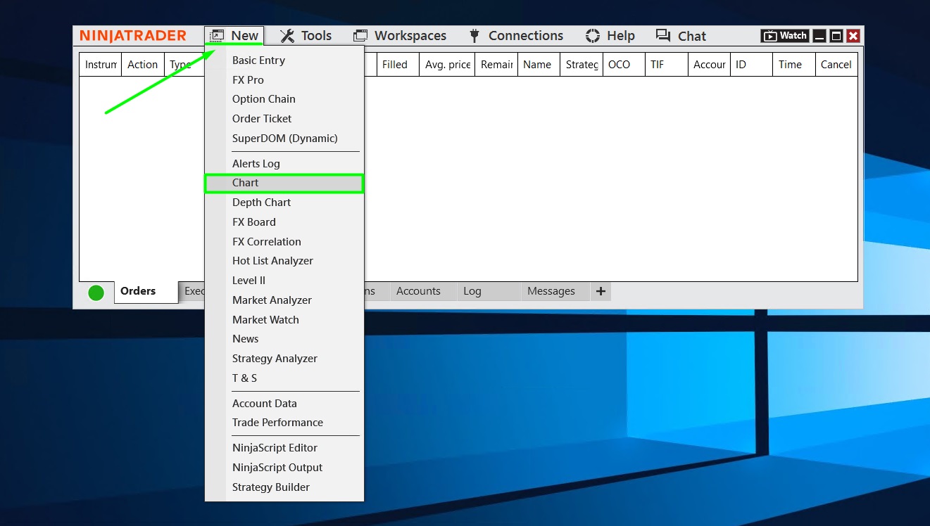ChartVPS's tweet card. In this guide- you will learn how to add the chart you want to track in your NinjaTrader app.