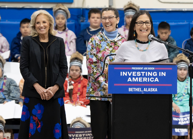 nabresource's tweet card. First Lady Dr. Jill Biden made a stop in Bethel, Alaska on her way to the G-7 Summit in Japan to meet up with her husband, President Joe Biden on Wednesday. Flying with the first lady was U.S....