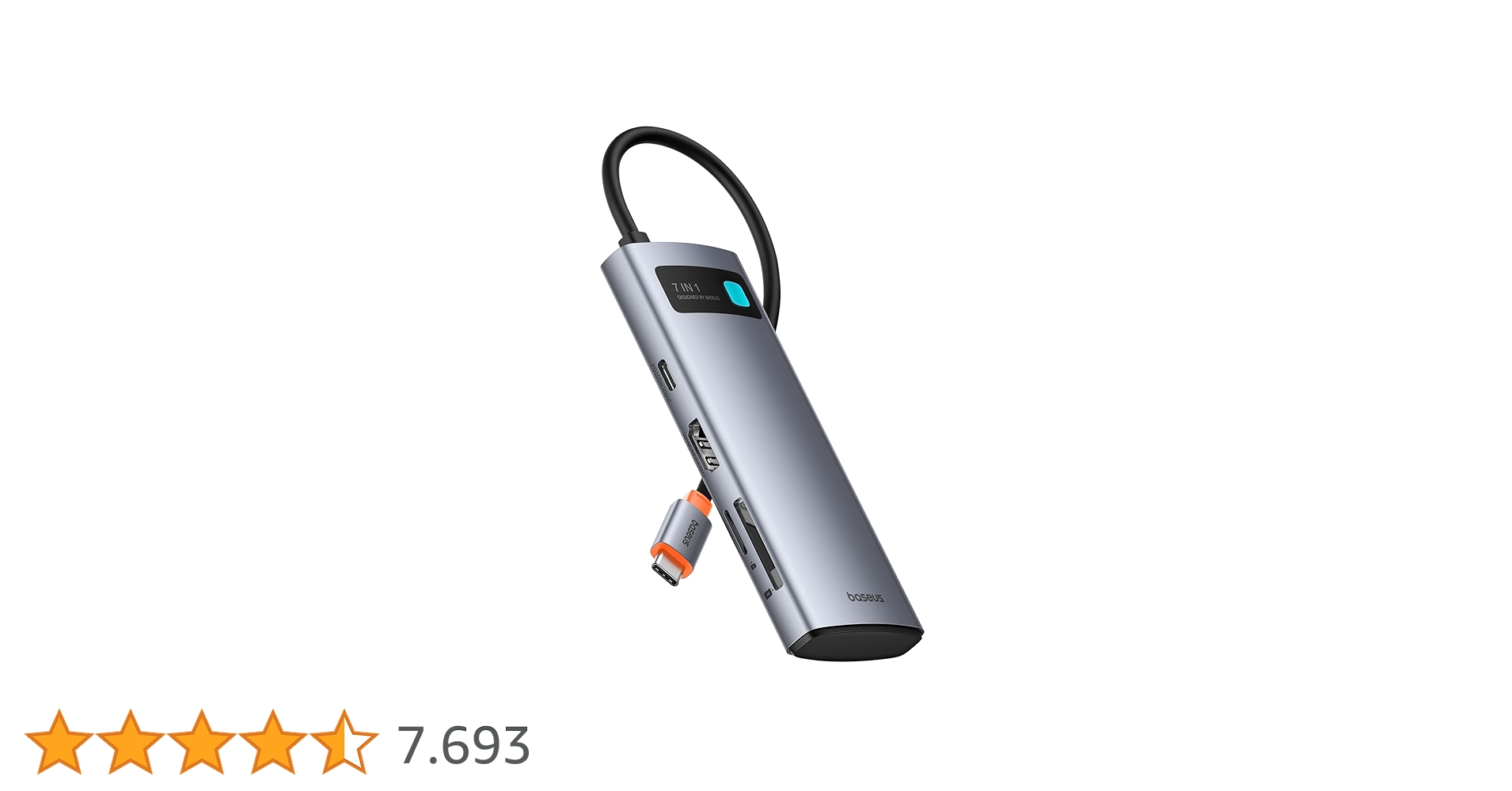 TechProductos's tweet card. Baseus Hub USB C 7 en 1 Adaptador