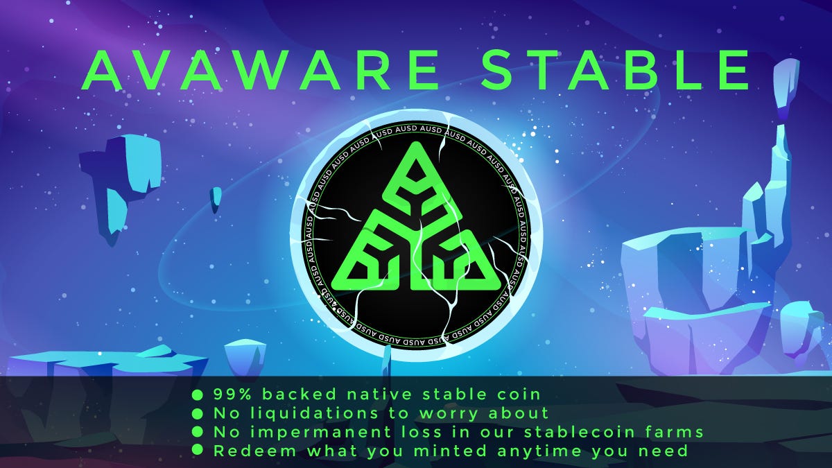AvawareAVE's tweet card. It’s been a month or so since we released AUSD and we’re happy with the growth we’ve seen so far. We wanted to make the perfect farming…