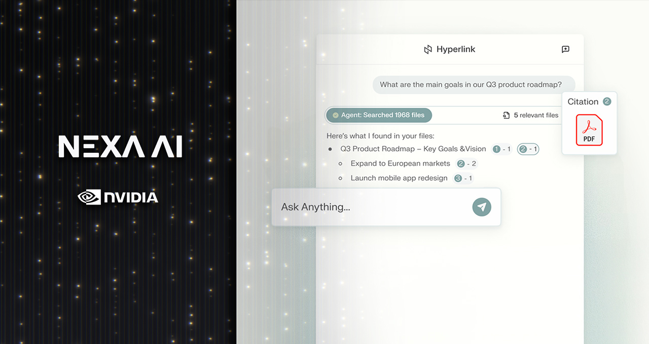 nexa_ai's tweet card. Nexa.ai’s local AI agent boosts productivity with contextual insights, accelerating meeting prep, studying, content creation and research.