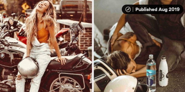 HashMark_io's tweet card. Nashville-based lifestyle blogger Tiffany Mitchell denies her mid-accident photo shoot was staged or sponsored.