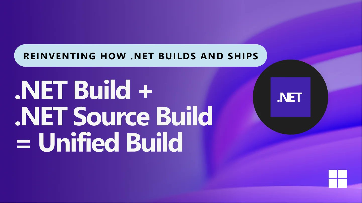 bc3tech's tweet card. An exploration of how .NET evolved from a distributed build system to Unified Build, dramatically reducing complexity and build times while improving flexibility and predictability for shipping .NET...