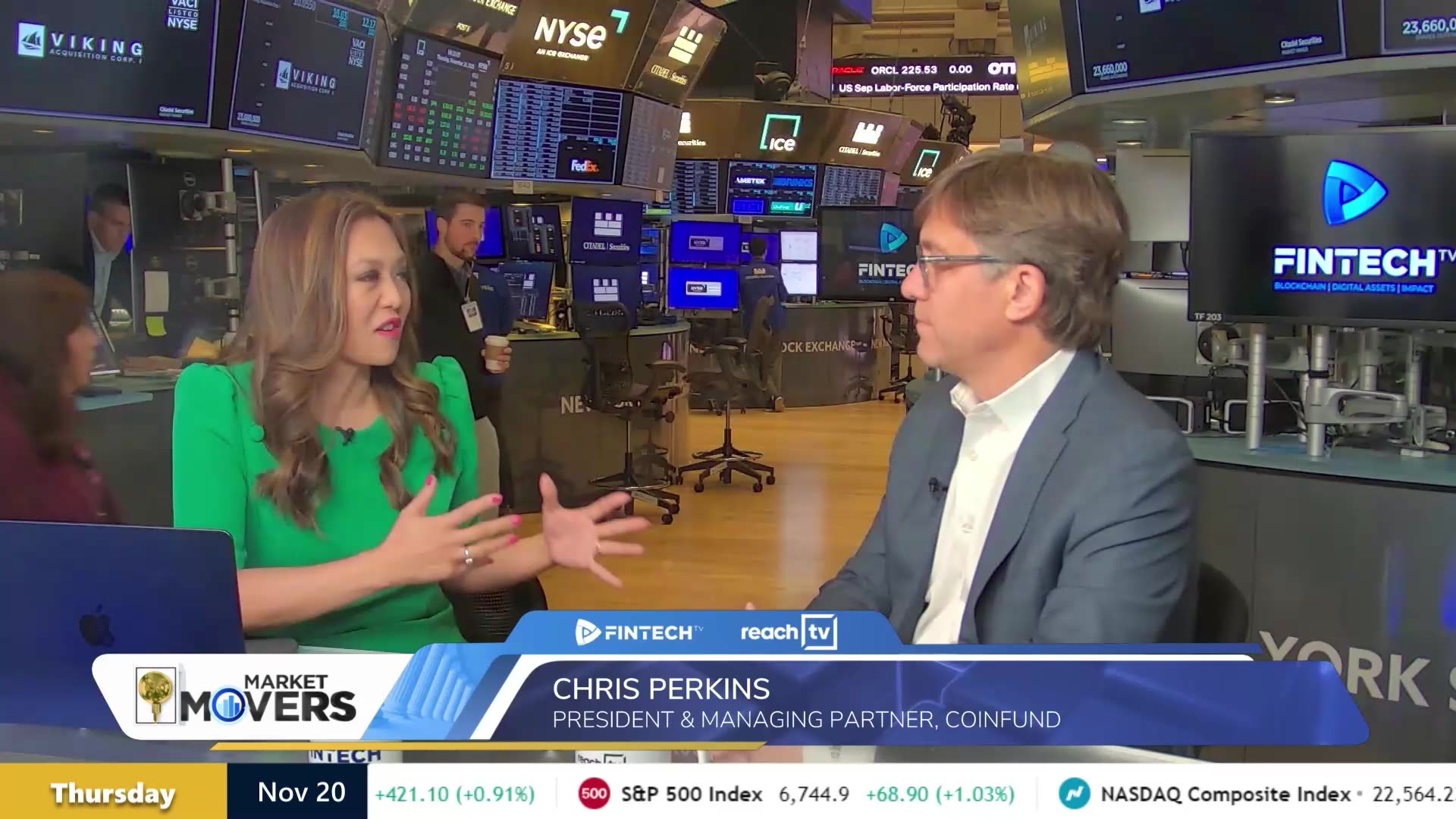 RemyBlaireNews's tweet card. Explore the current state of the crypto market with insights from Chris Perkins on volatility and institutional investment.