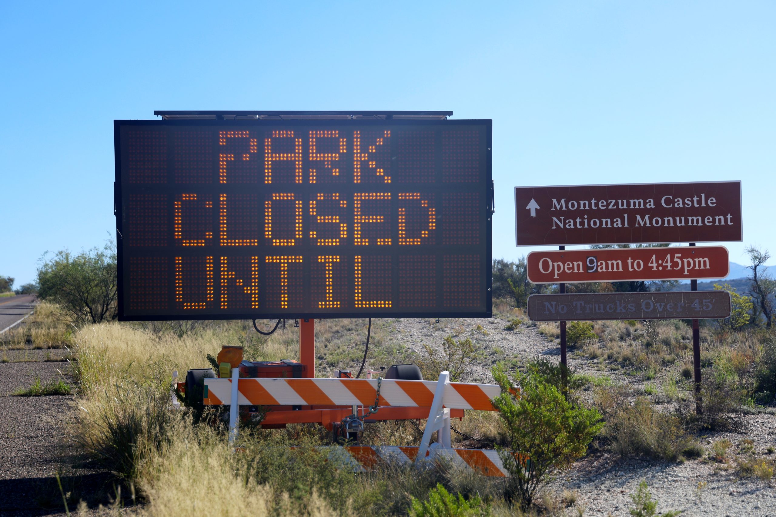 SydneyLovan's tweet card. After the federal government shutdown on Wednesday, non-essential government services have come to a halt. The Montezuma Castle National Monument in Arizona closed its gates until further notice,...