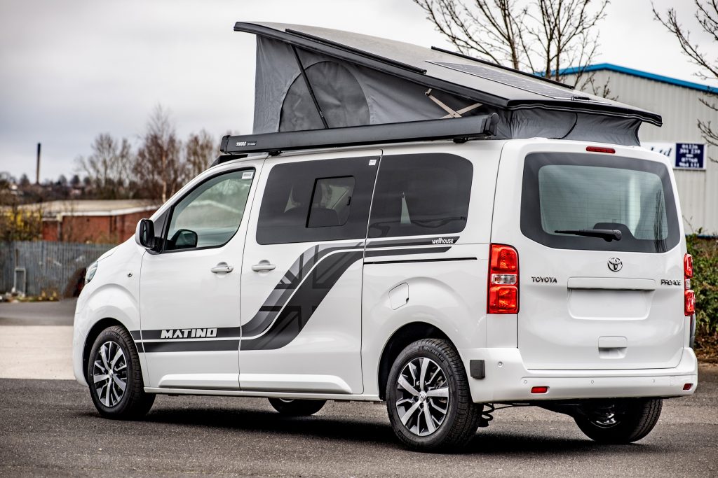 FQDadsMag's tweet card. More Camp Than a Row of Tents - Toyota's Proace Matino Campervan Wellhouse Leisure Conversion, reviewed by Tim Barnes-Clay.