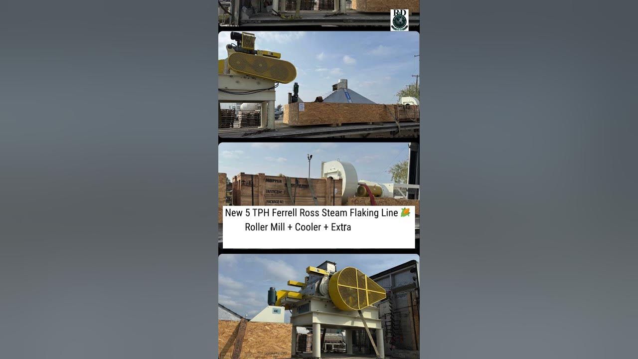 RandDEquipment's tweet card. New 5 TPH Ferrell Ross Steam Flaking Line for Cattle Feed #feedmill...