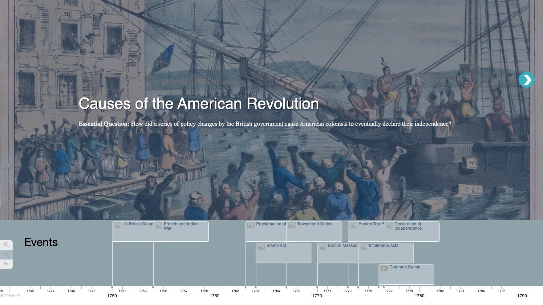 WOSU_Classroom's tweet card. Investigate how a series of policy changes made by the British government caused American colonists to declare their independence. Examine the causes and effects of several major events such as the...