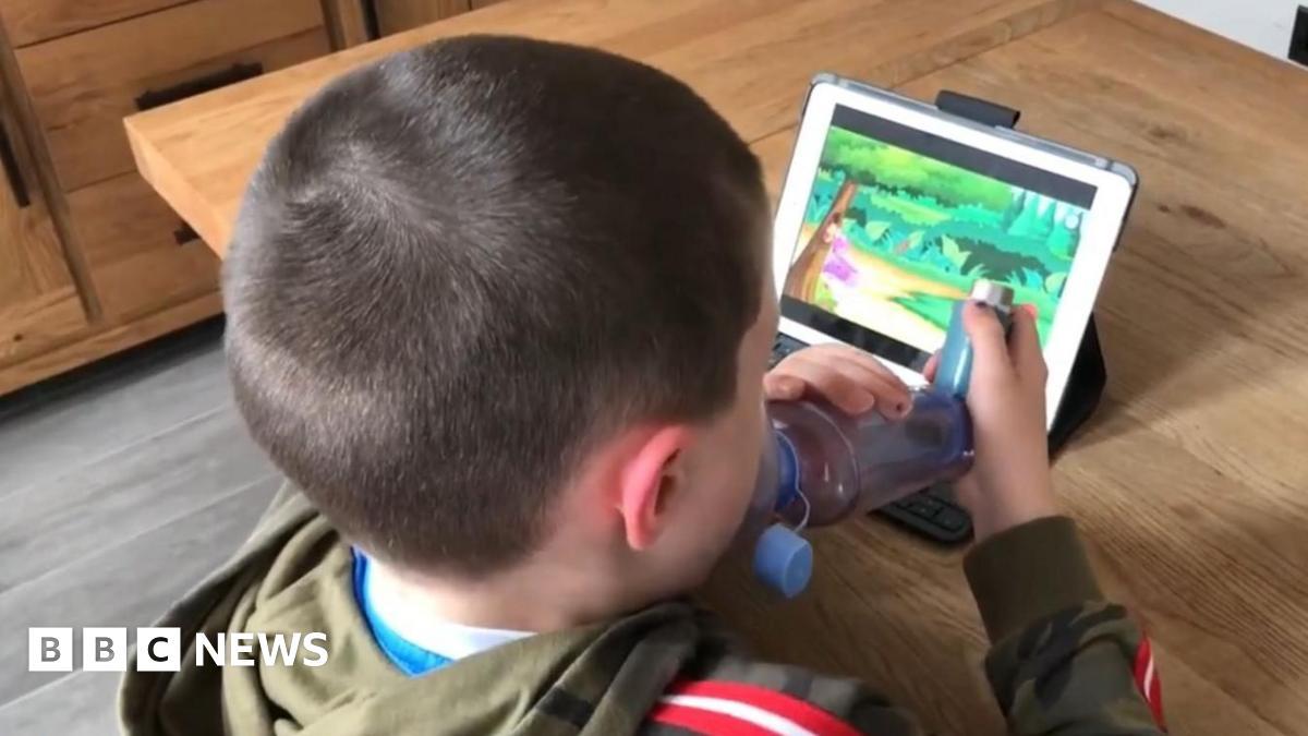 aluk_research's tweet card. A professor hopes others can benefit from a device he invented to help his young son use an inhaler.