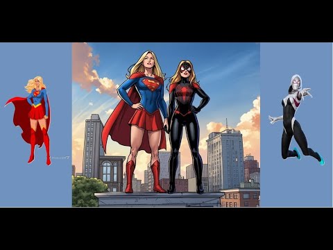 fredvalenzuela's tweet card. Supergirl vs Spidergirl #supergirl #DC #spidergirl #marvel