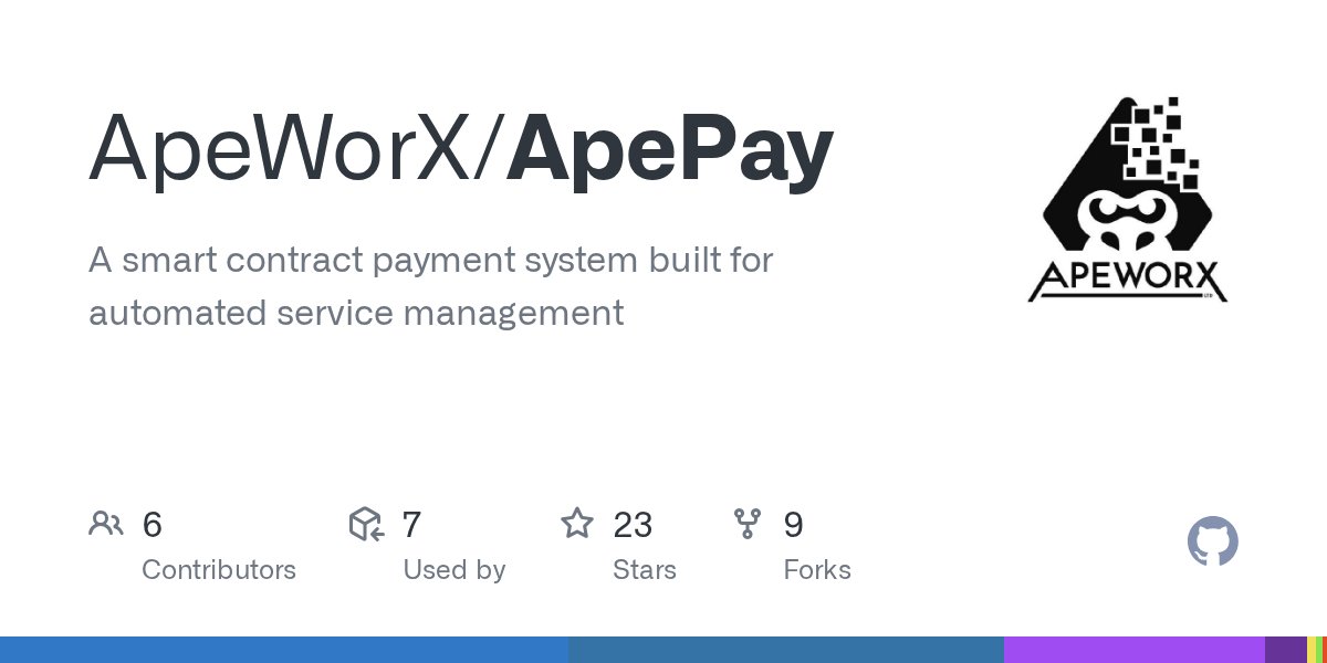 fubuloubu's tweet card. A smart contract payment system built for automated service management - ApeWorX/ApePay