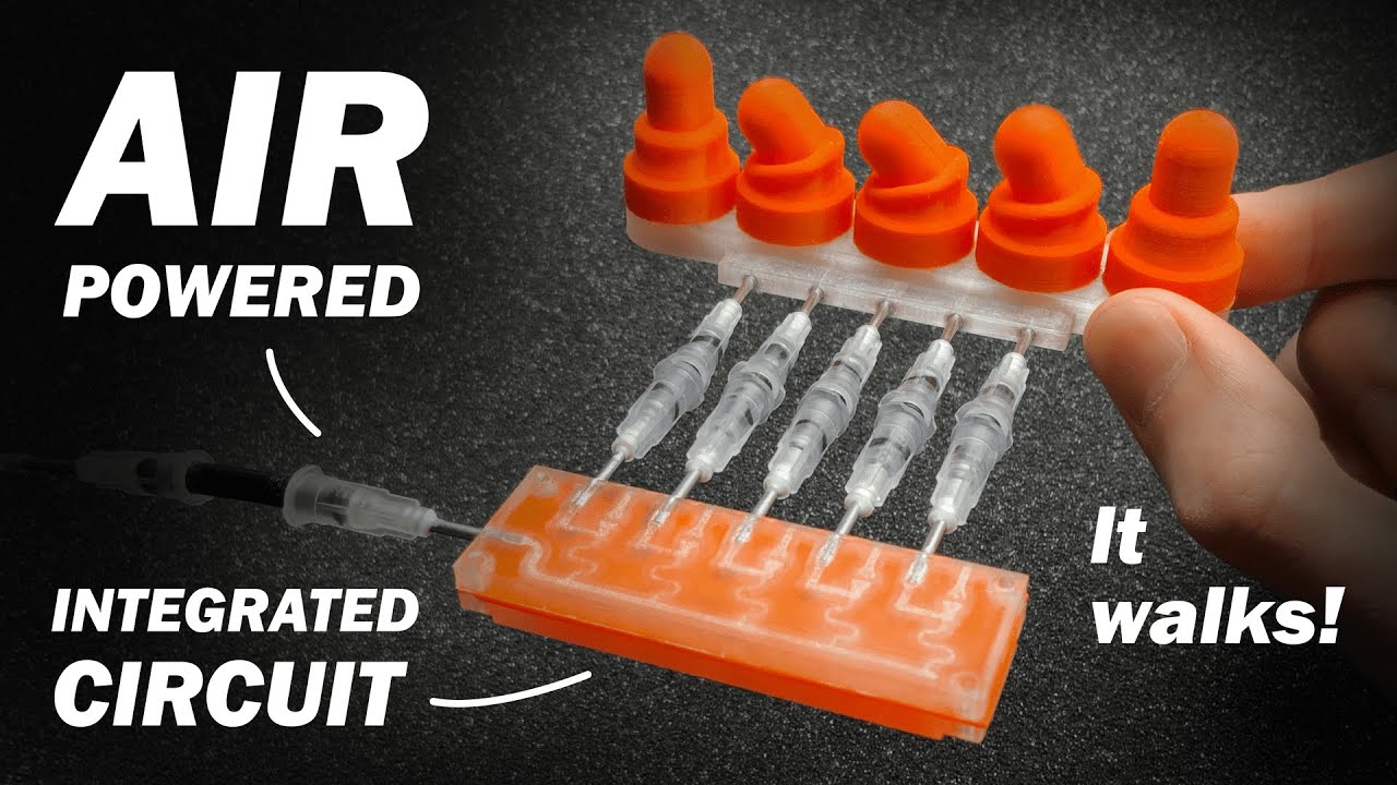 kiter_js's tweet card. I Printed a Microchip That Runs on Air — A Nervous System for Squishy...