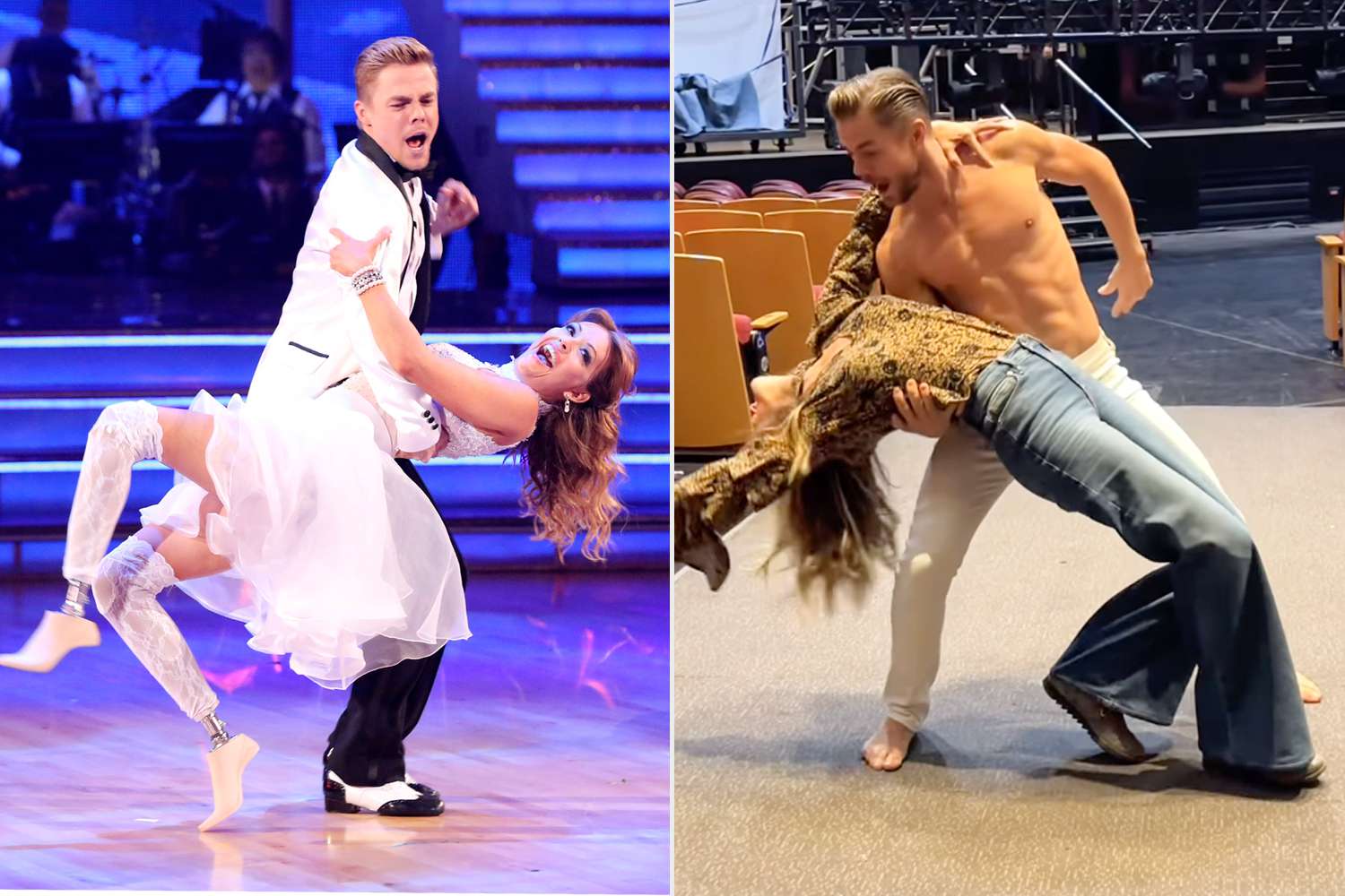 PaulBacon30's tweet card. Amy Purdy and Derek Hough reunited at Hough's Symphony of Dance show over the weekend, when they danced together. Purdy said she was not sure if she would ever walk, let alone dance again, before her...