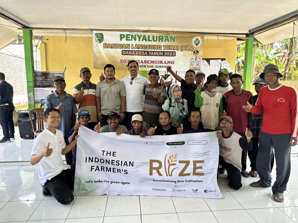 Wavemaker_VC's tweet card. Rize is working to cut water consumption and methane in rice cultivation as it aims to build a sustainable business model.