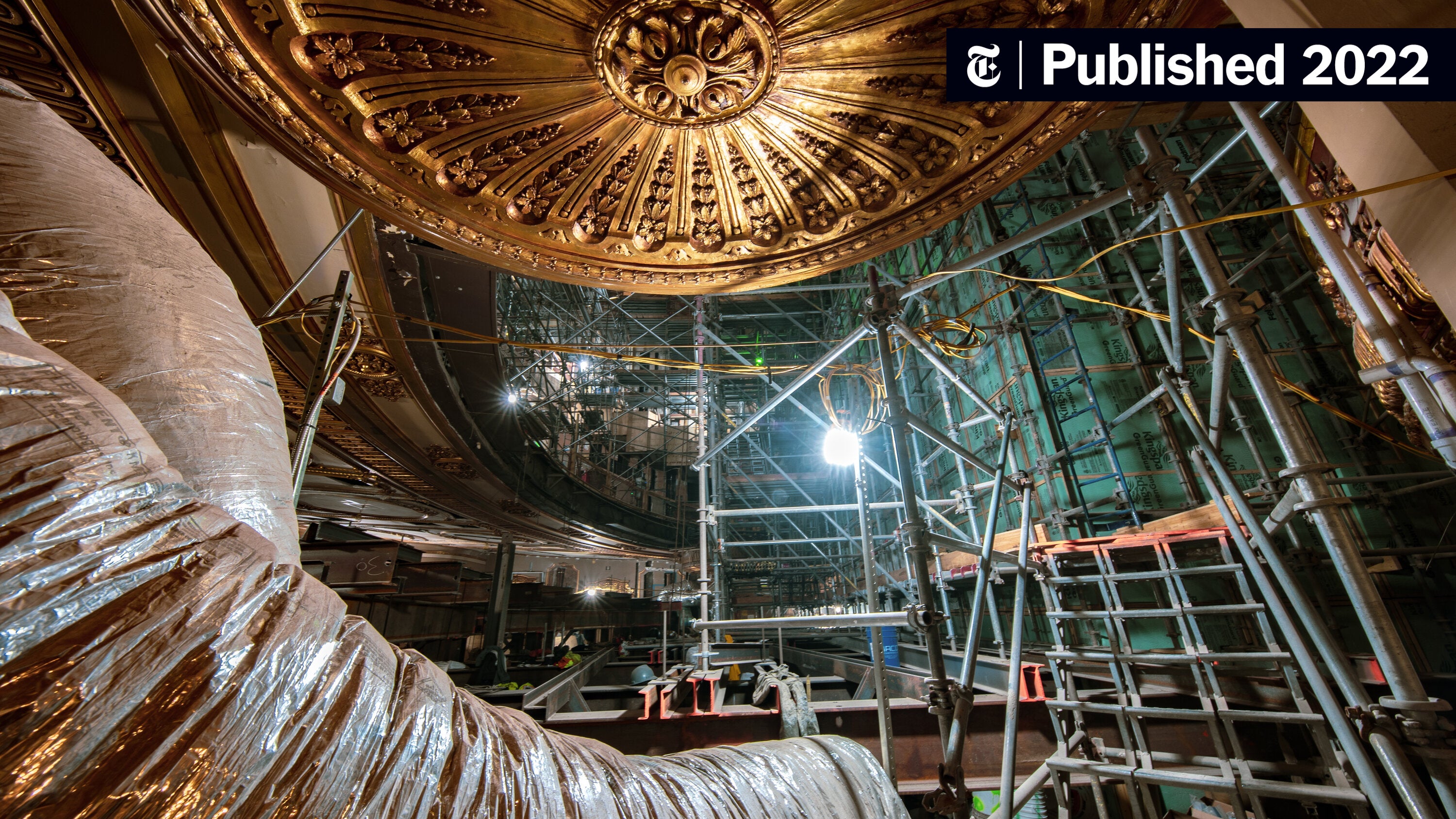 SPXFLOW's tweet card. The Beaux-Arts interior of the Palace Theater is a protected landmark, so developers had to devise a plan to raise it three stories in their effort to add more retail space.