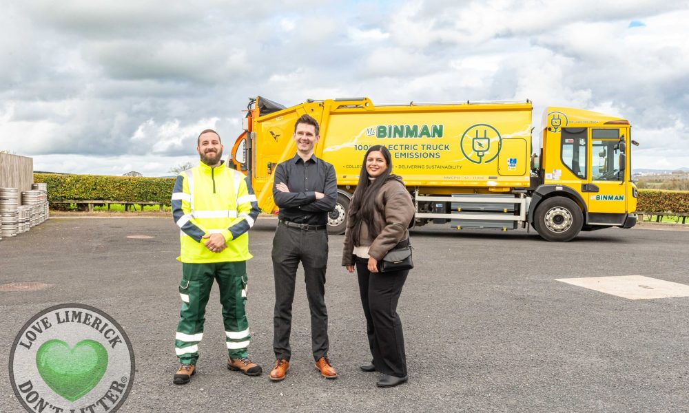 ilovelimerick's tweet card. Mr Binman continues its drive for sustainability with new electric truck. Picture: Olena Oleksienko/ilovelimerick In collaboration with Mr Binman Limerick-based Mr Binman introduce a new 100 per cent...