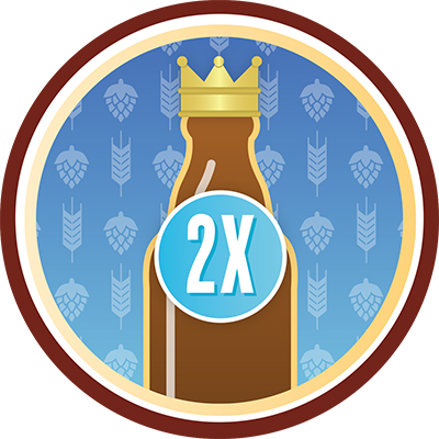 atownchiver's tweet card. 2X (Level 93): When a single isn’t enough, make it a double. Doubling the hops and malts in a recipe results in a higher ABV and can pack quite a boozey punch. That's 465 different beers with the...