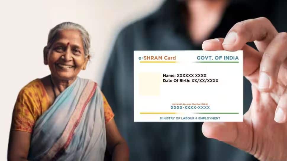 ZeeTamilNews's tweet card. E-Shram Card Pension: அமைப்புசாரா துறை ஊழியர்களுக்கு பல வித நன்மைகளை அளிக்கும் இ-ஷ்ரம் அட்டையை உருவாக்கி மாதம் ரூ.3,000 ஓய்வூதியம் மற்றும் அரசாங்கத் திட்டங்களின் பலன்களைப் பெறலாம்.