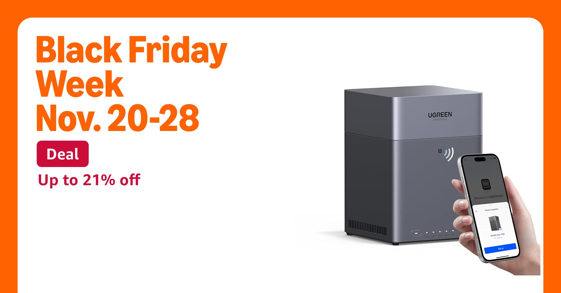 Kailuana808's tweet card. UGREEN NASync DH4300 Plus 4-Bay Desktop NAS