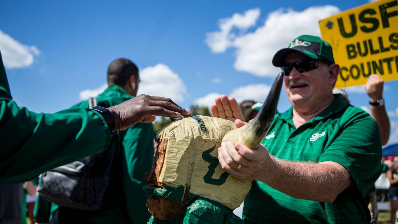 RandyGator's tweet card. Woody Bull has been the talk of USF's tailgate.