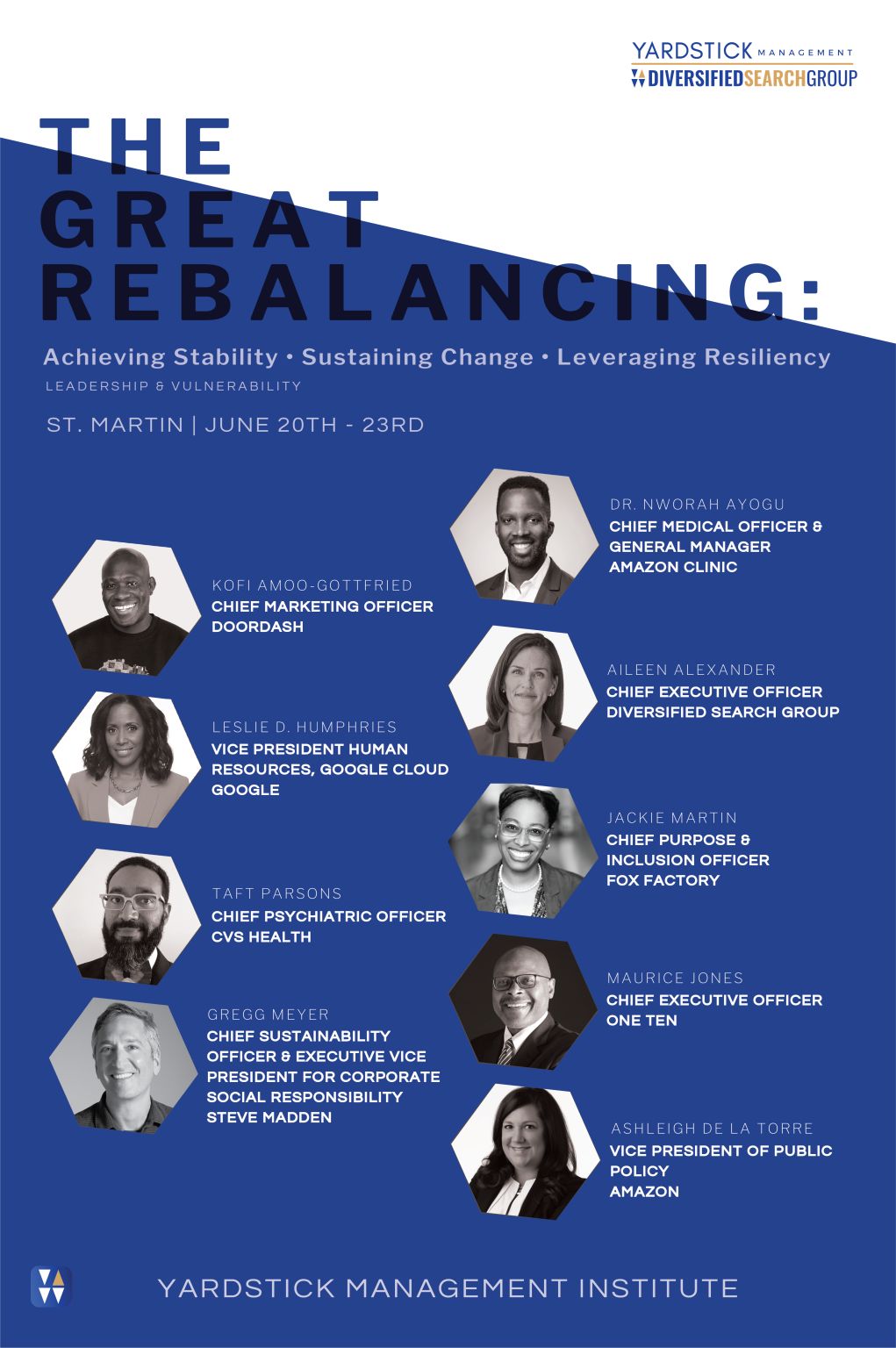 Modupe_C's tweet card. So excited to see Nworah Ayogu and Ashleigh de la Torre representing Amazon at the Yardstick Management | Diversified Search Group Leadership Summit! #diversityequityinclusionbelonging #representat...