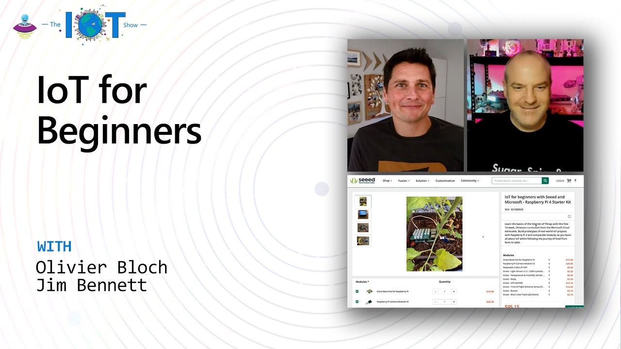 obloch's tweet card. IoT Show: IoT for Beginners