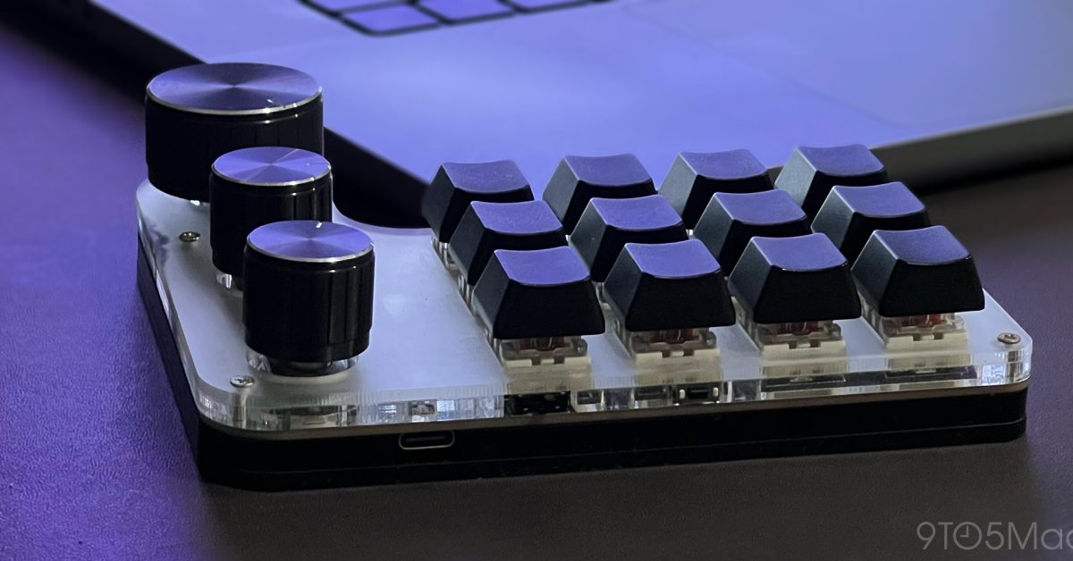 9to5mac's tweet card. Offloading keyboard shortcuts to a programmable macro keypad is the best productivity hack I’ve ever done.