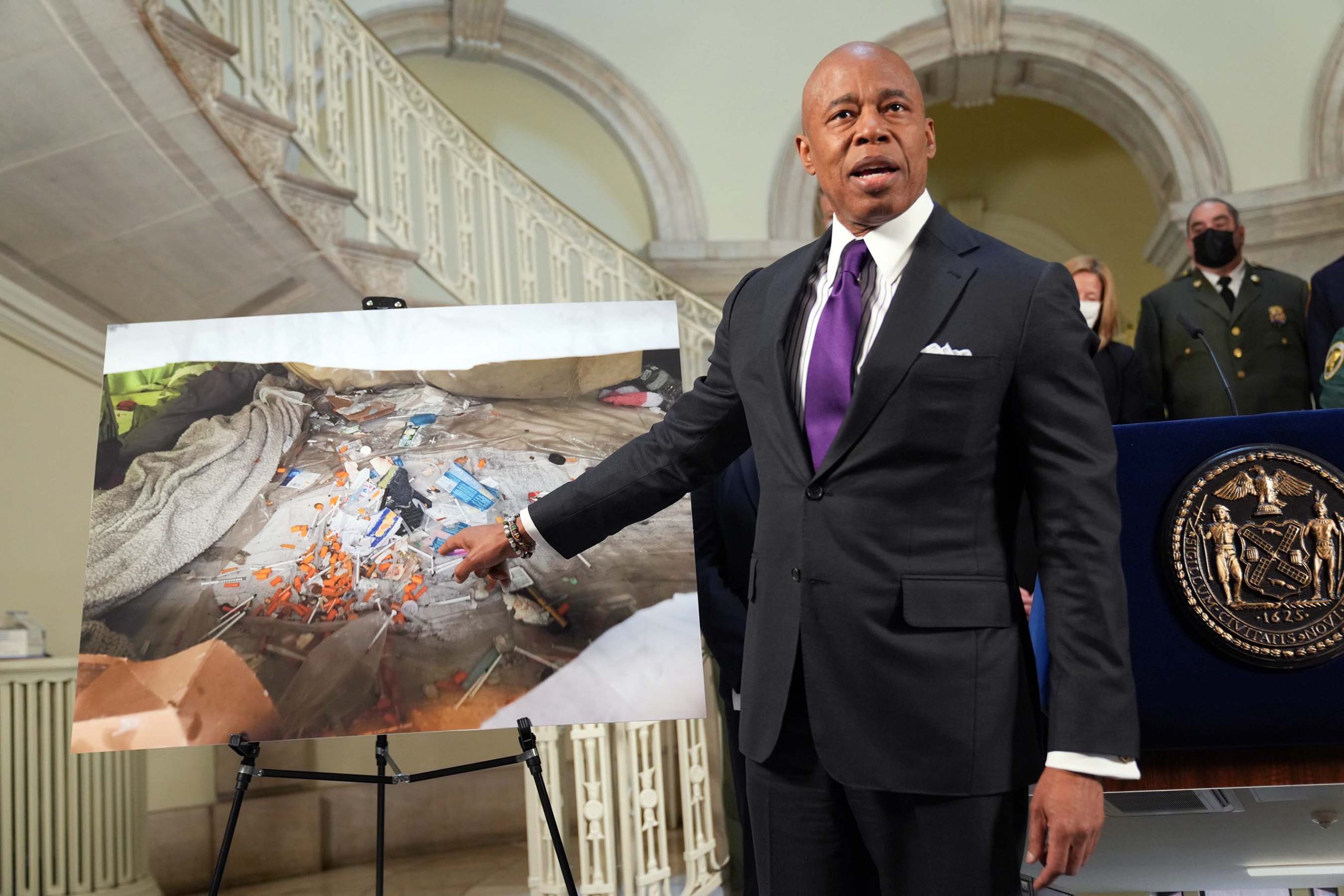 THECITYNY's tweet card. The city is supposed to give notice first and store people’s possessions, but it’s not the suit claims.