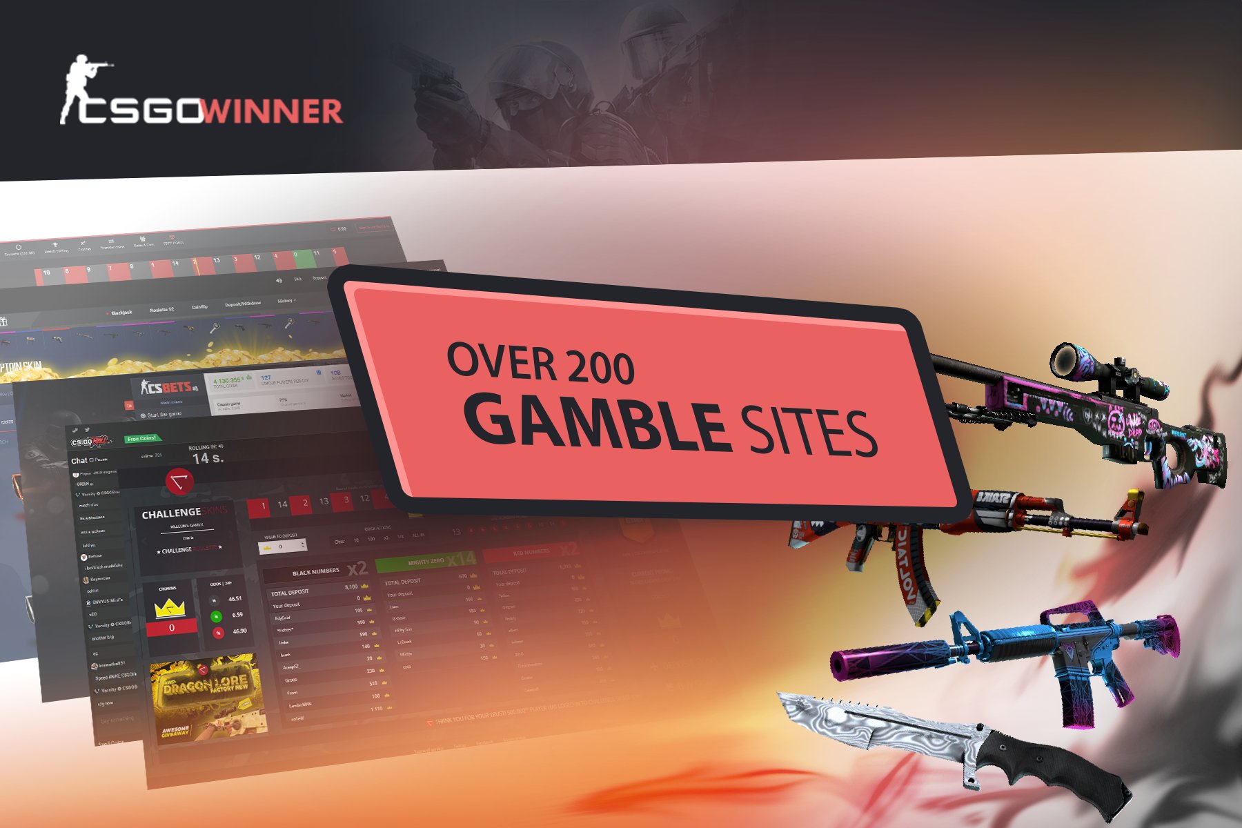 csgowinner_com's tweet card. Hundreds of game sites with many free credit/coin codes! Find your jackpot/roulette site and win many CS:GO skins!