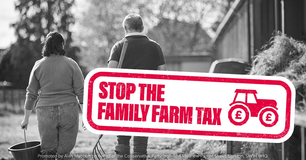sharrond62's tweet card. Labour has shamefully betrayed British farmers with The Family Farm Tax. Sign up to stop it.