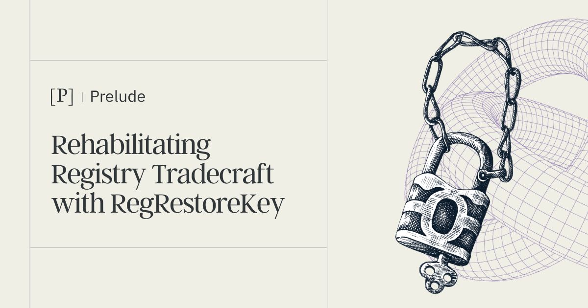 PreludeResearch's tweet card. Exploring how EDRs detect registry activity, and how modifying registry primitives can bypass ETW and callback-based detection to force deeper defensive change.