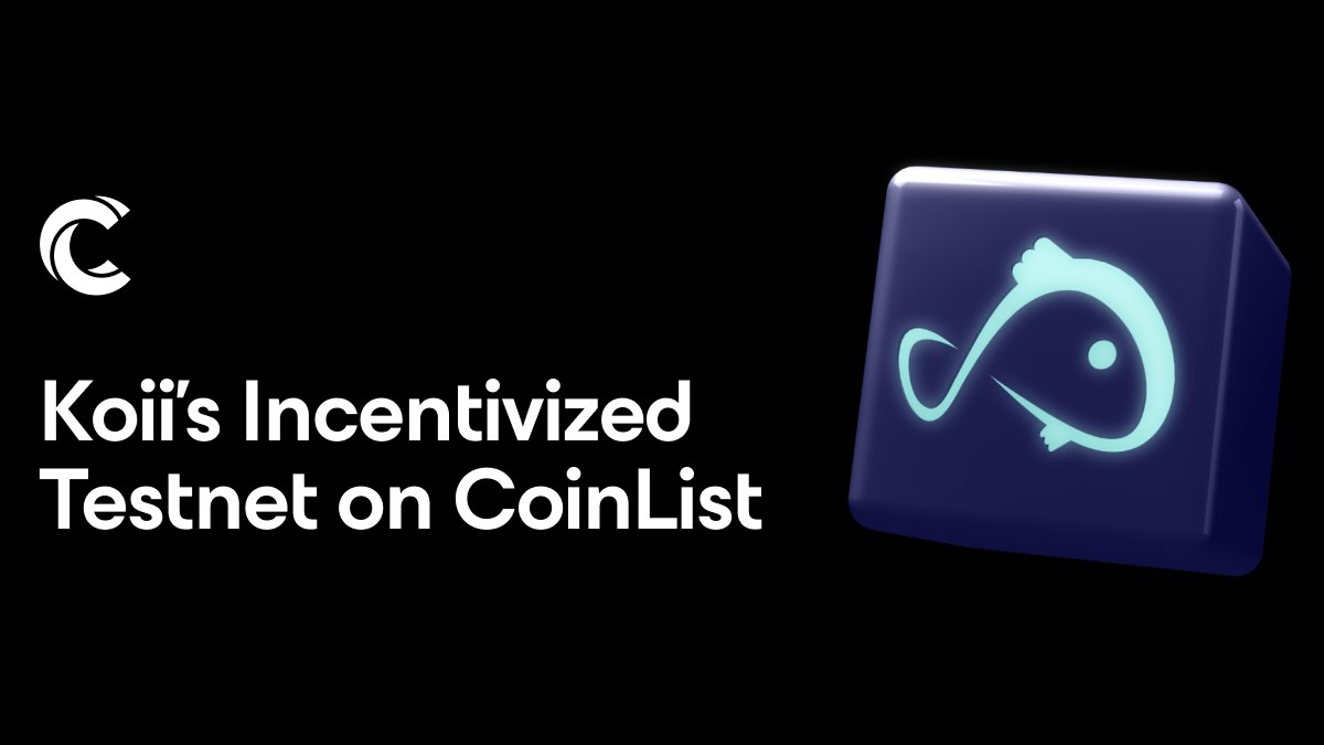 CoinList's tweet card. The fastest blockchain dedicated to AI and DePIN