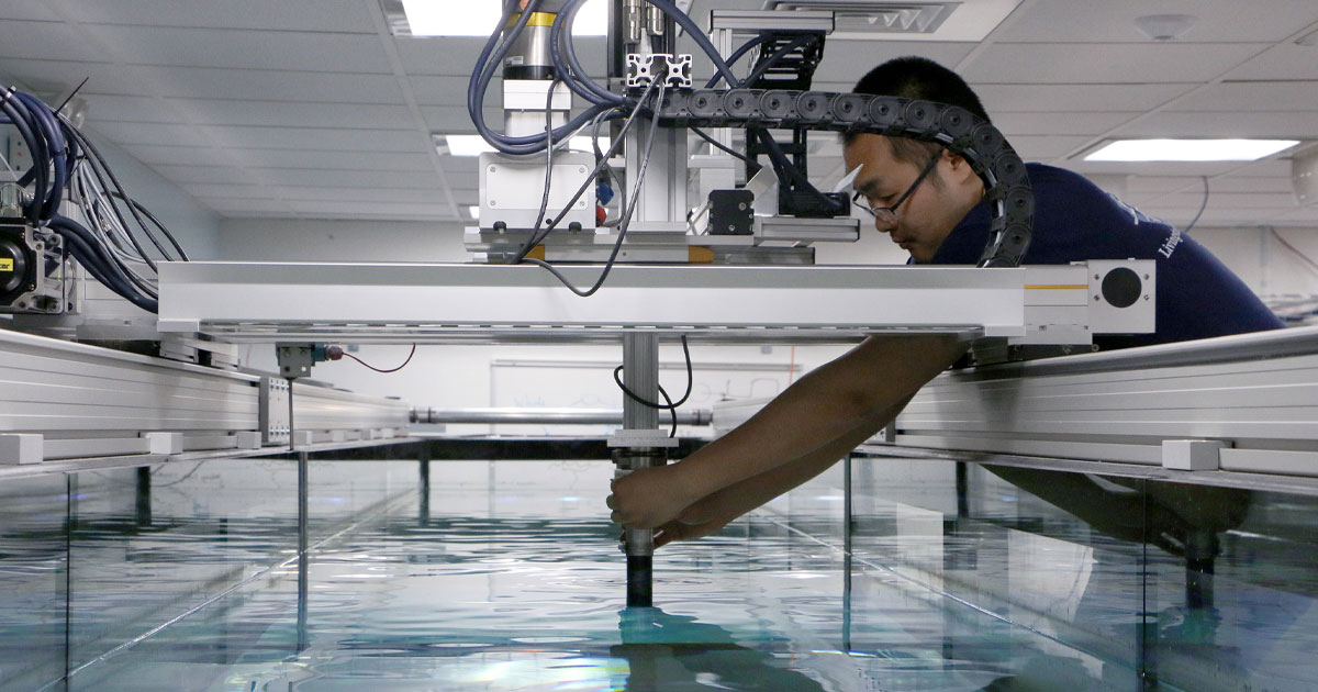 tomargaurav's tweet card. Hydrodynamics data collected by MIT’s Intelligent Towing Tank robot helps reduce oil well riser pipe fatigue from vortex-induced vibrations....