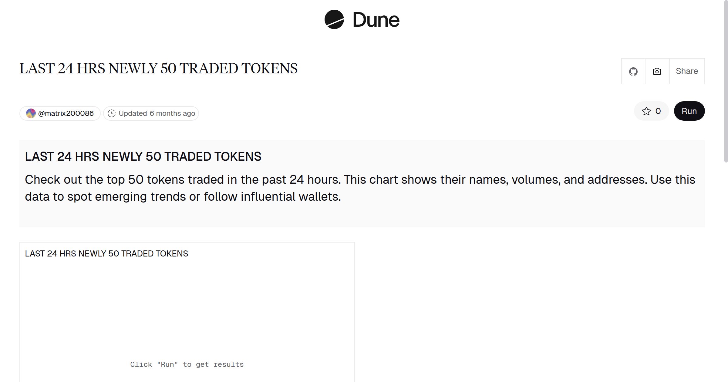 Matrix_exx's tweet card. Dune is the all-in-one crypto data platform — query with SQL, stream data via APIs & DataShare, and publish interactive dashboards across 100+ blockchains.