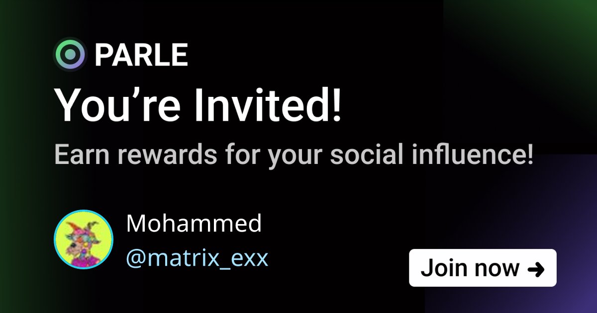 Matrix_exx's tweet card. Join Parle with invite code: Matrix_exx