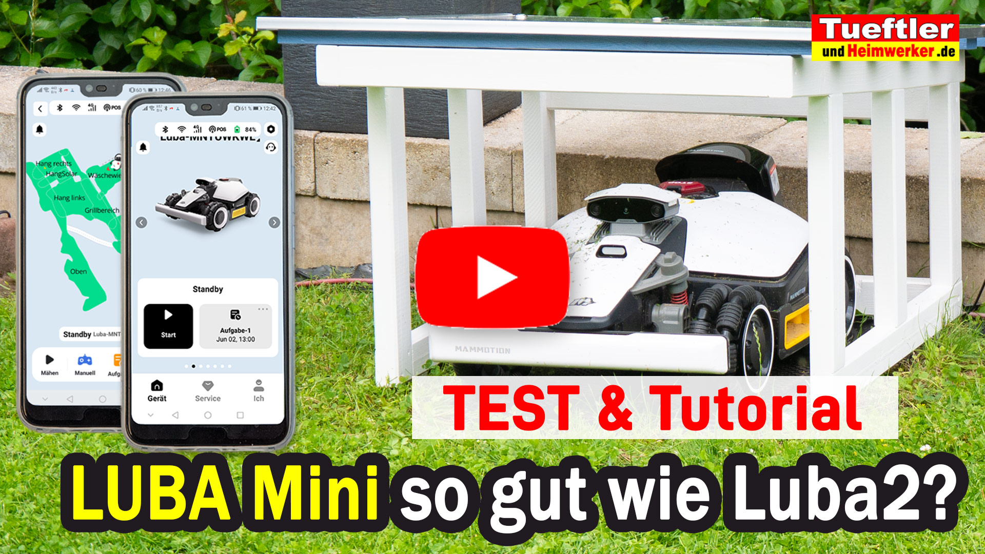 TechTueftler's tweet card. Der neue Allround Rasen-Mähroboter Luba Mini überzeugt durch bemerkenswert genaue Navigation und Leistung. Unglaubliche Steigungen wurden im Test bewältigt. Wir haben ihn mit Luba2 verglichen und bis...