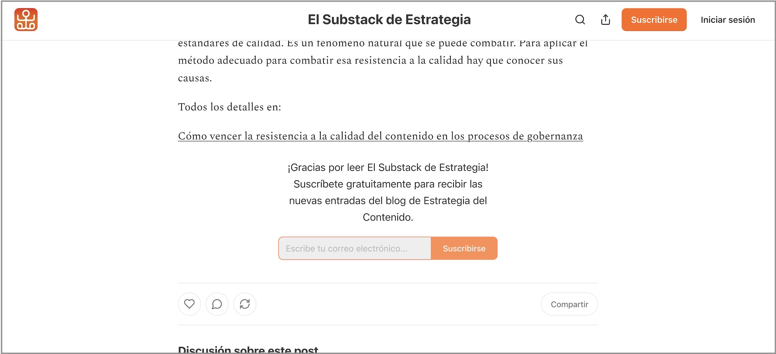 EdelContenido's tweet card. Estimulación de las suscripciones a newsletters a partir de contenido táctico que se difunde en boletines de correo y, también, en los sitios web