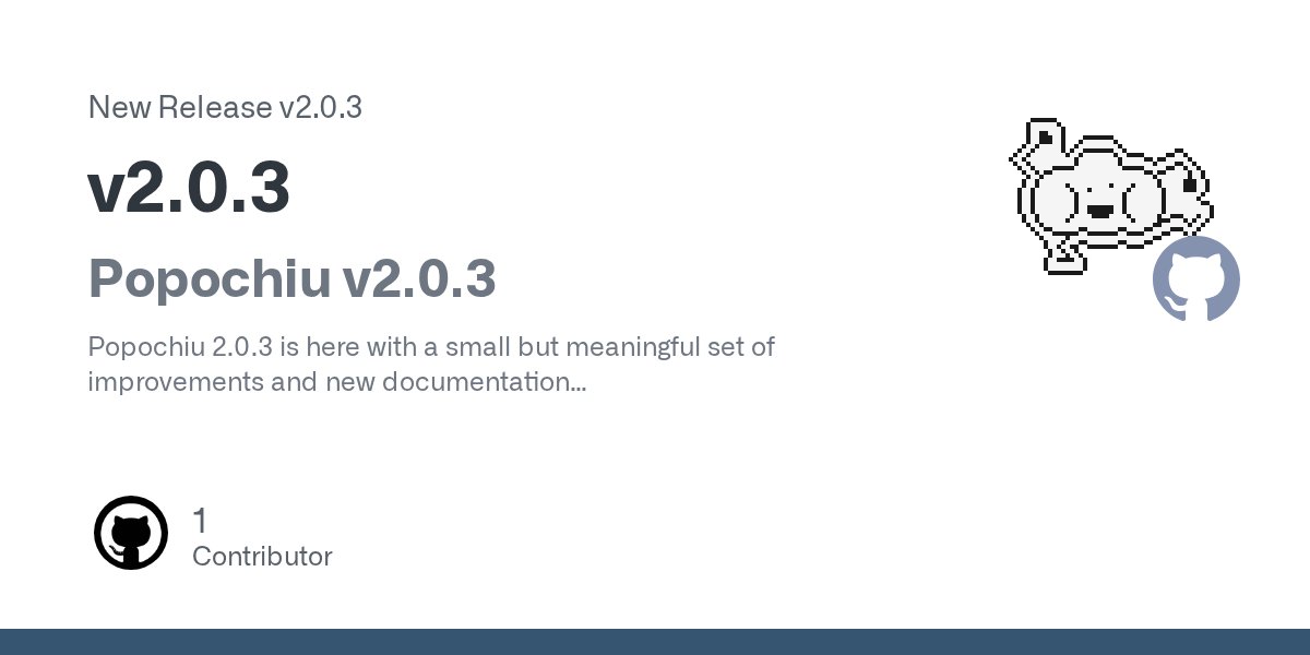mapedorr's tweet card. Popochiu v2.0.3 Popochiu 2.0.3 is here with a small but meaningful set of improvements and new documentation Fixes The player character can no longer follow itself, preventing a stack overflow iss...