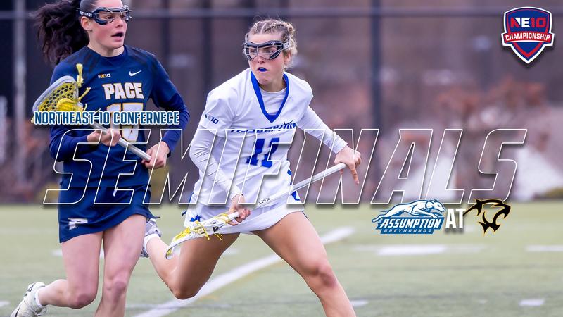 GoAssumptionU's tweet card. WORCESTER, Mass. – The Assumption University women's lacrosse team will be the sixth seed in the Northeast-10 Championship. The Greyhounds will hit the road, taking on Adelphi University in the NE10...