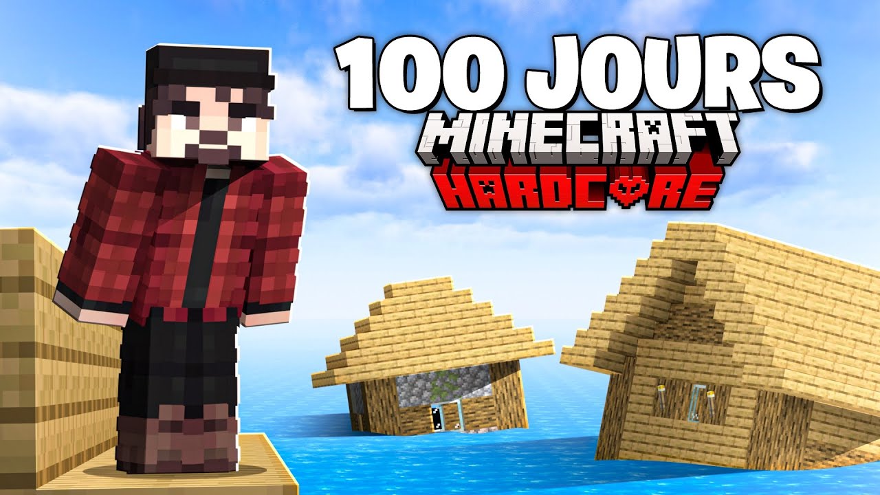 levraiLangoc's tweet card. J'ai Survécu 100 JOURS dans un Monde Inondé en Hardcore sur Minecraft...