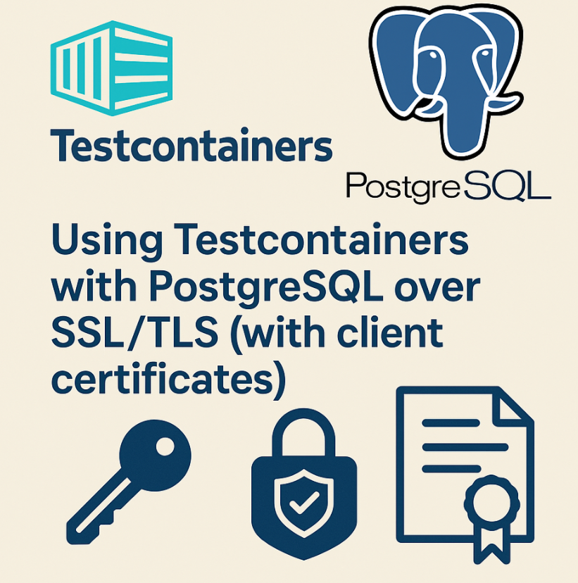 thejvmbender's tweet card. Using Testcontainers with PostgreSQL over SSL/TLS (with client certificates)