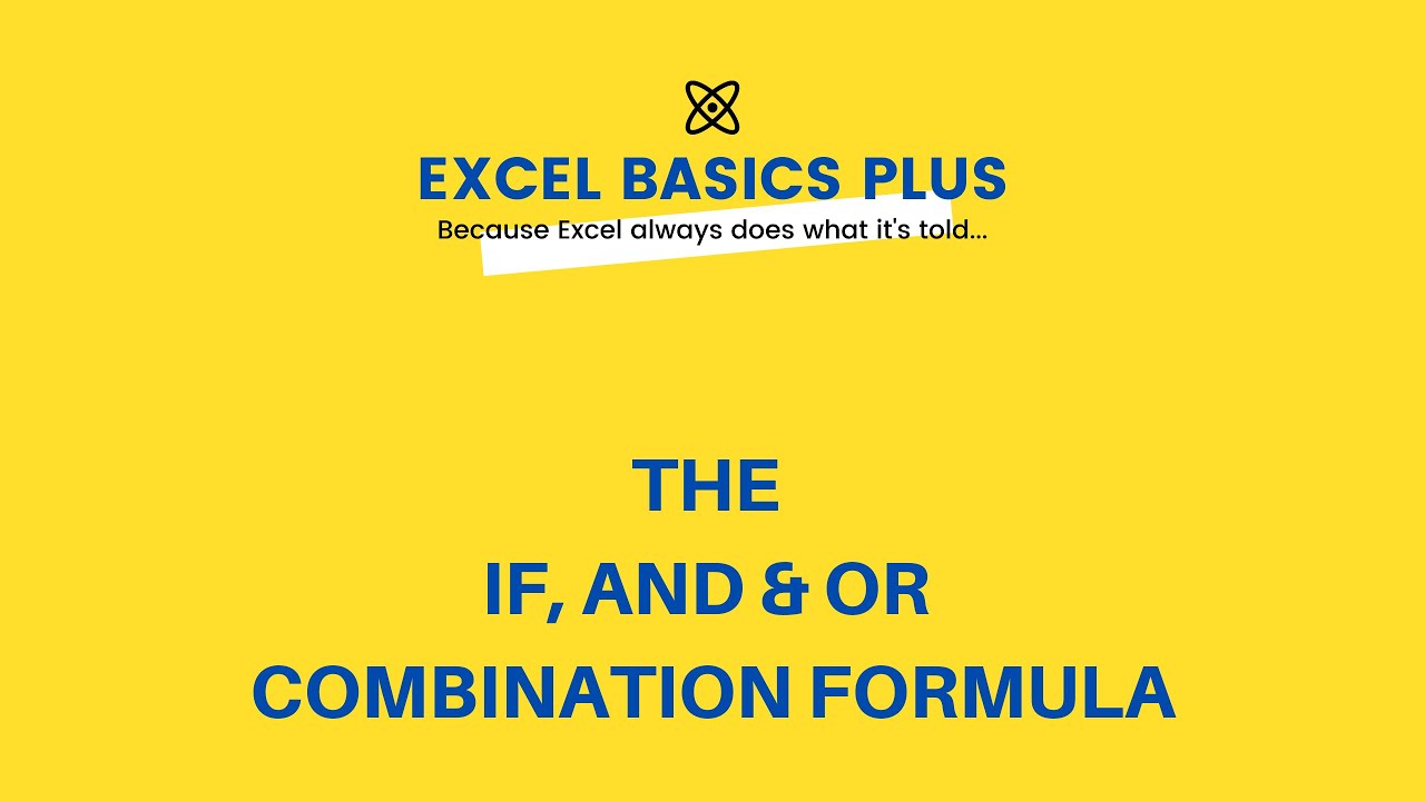 BasicsExcel's tweet card. How to Use the IF AND OR Combination Formula - Excel Basics Plus