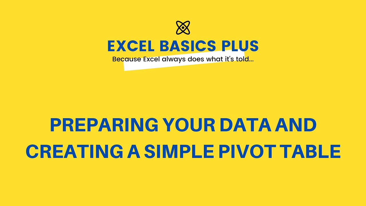 BasicsExcel's tweet card. How to Prepare your Data and Create a simple Pivot Table - Excel...
