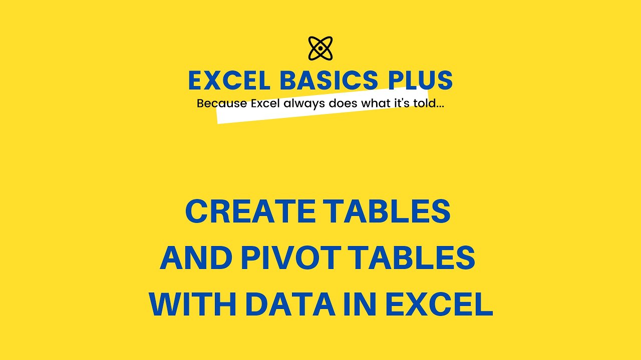 BasicsExcel's tweet card. Creating Tables and Pivot Tables - Excel Basics Plus
