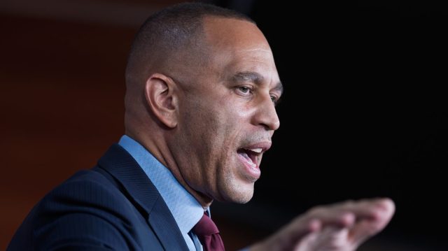 thehill's tweet card. House Minority Leader Hakeem Jeffries (D-N.Y.) will speak with reporters Thursday afternoon after Democratic leaders blasted President Trump over a post suggesting some lawmakers be executed over t…
