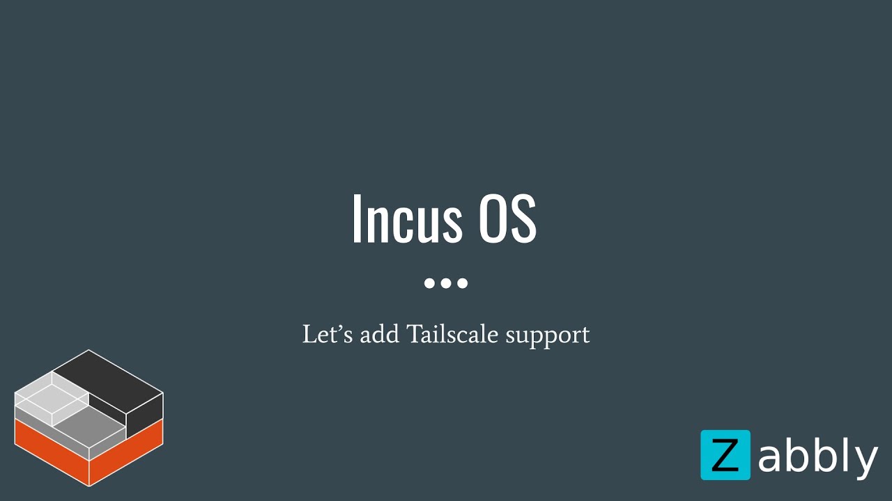 stgraber's tweet card. IncusOS - Let's add Tailscale support
