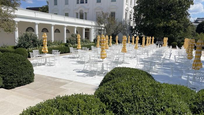 zerohedge's tweet card. "The Rose Garden Club at the White House is the hottest place to be in Washington, or perhaps the ..." 