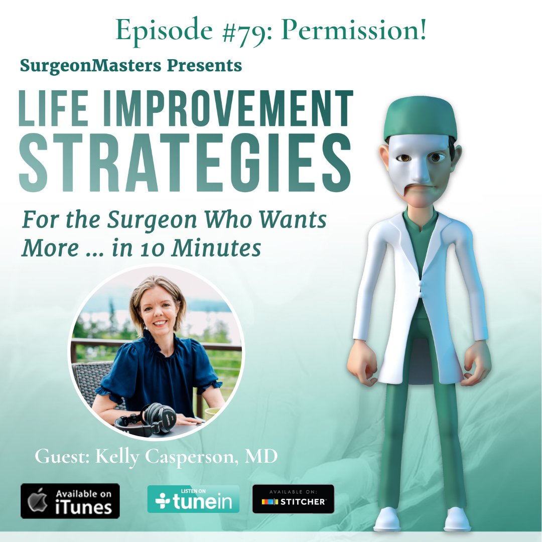 SurgeonMasters's tweet card. Give yourself permission to pursue your passion or try something new. Podcast guest Kelly Casperson, MD, offers ideas on how to move ahead your dreams.