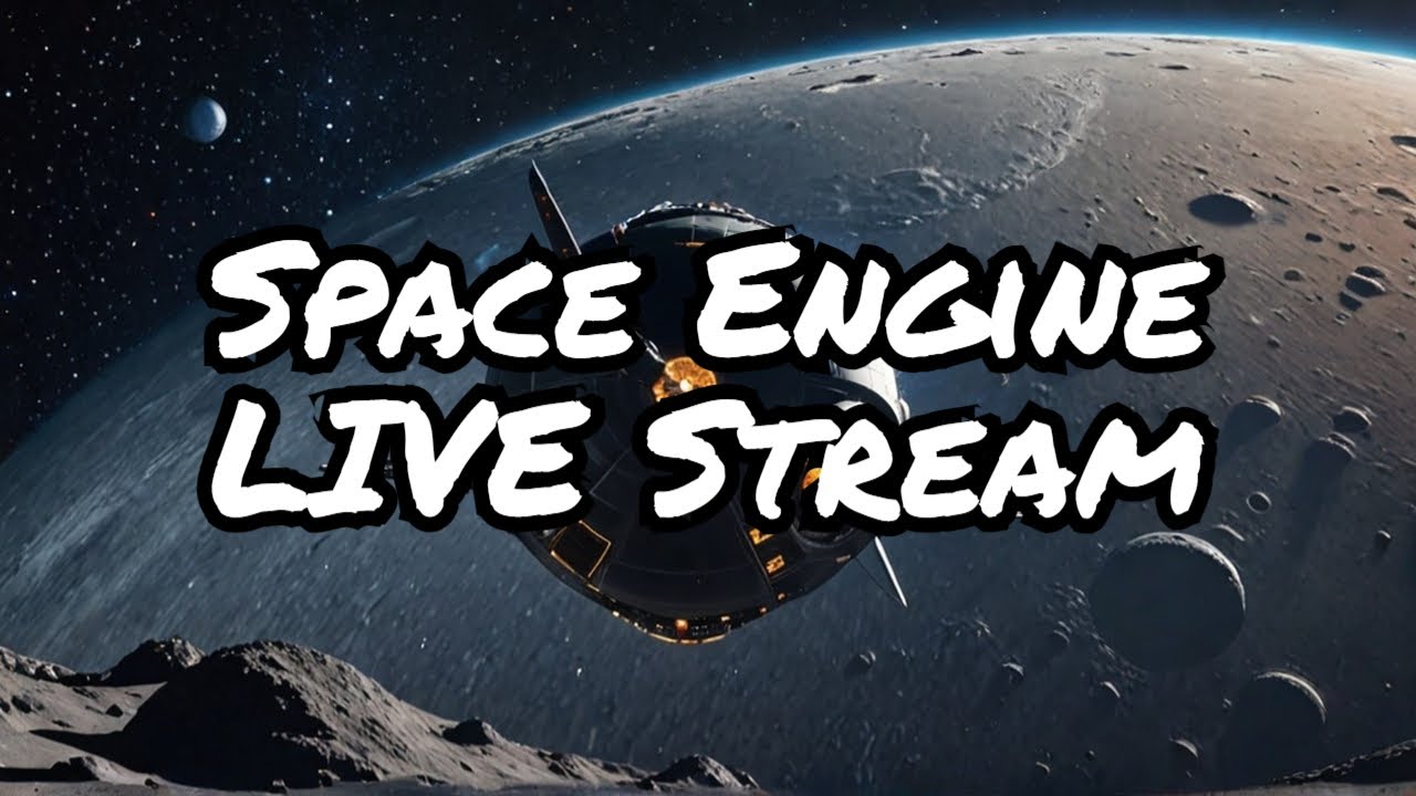 pascal_achard's tweet card. Flying Over The Moon Simulation Space Engine