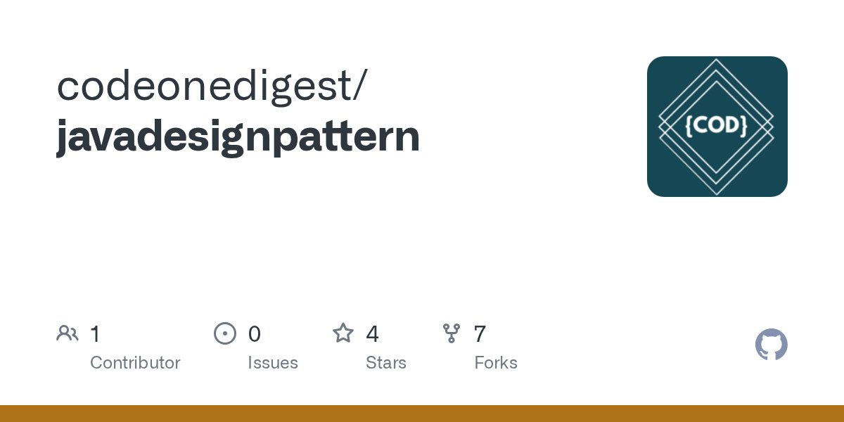 codeonedigest's tweet card. Contribute to codeonedigest/javadesignpattern development by creating an account on GitHub.